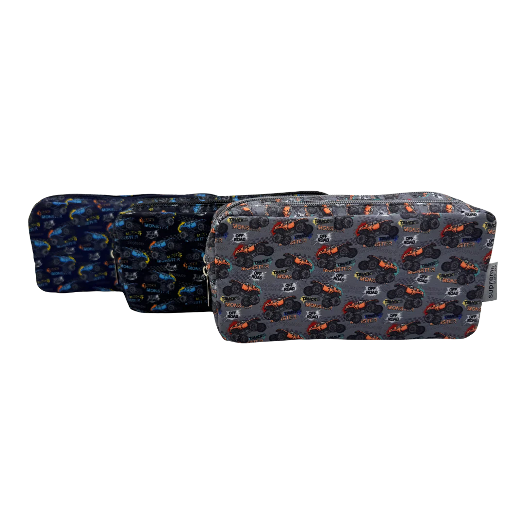 Double Pencil Case - Assorted (Dark)