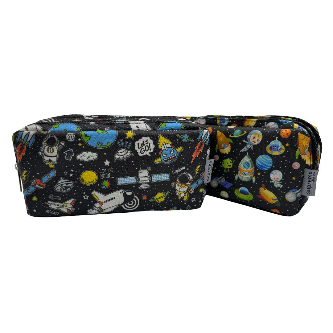 Double Pencil Case - Assorted (Dark)