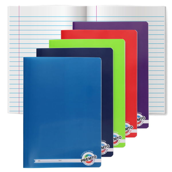 Premto A4 120pg Durable Cover Manuscript Book S1 5 Asst
