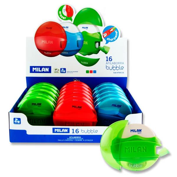 Milan Bubble Eraser & Sharpener 3 Asst. Cdu