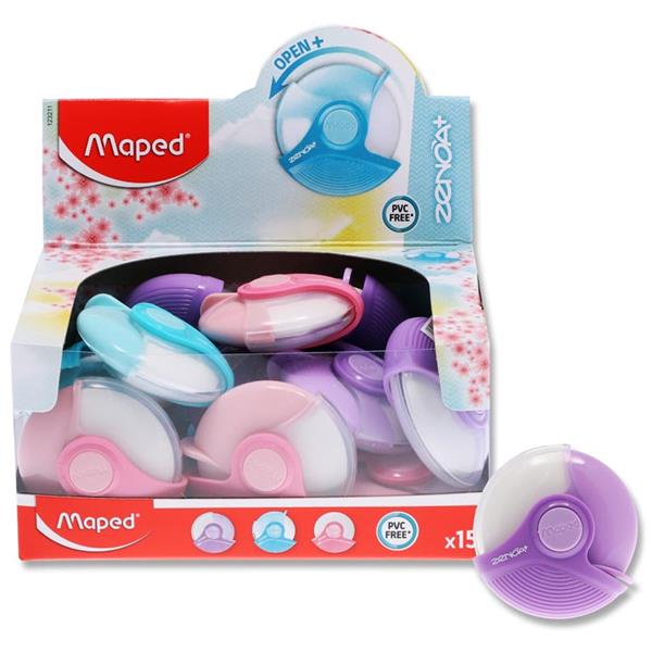 Maped Zenoa Plus Eraser - Pastel 3 Asst Cdu