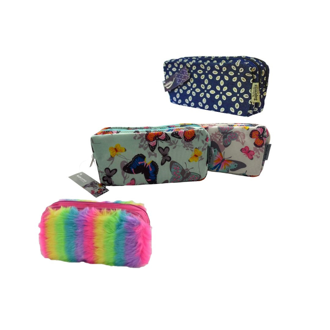 Double Pencil Case - Assorted (Bright)