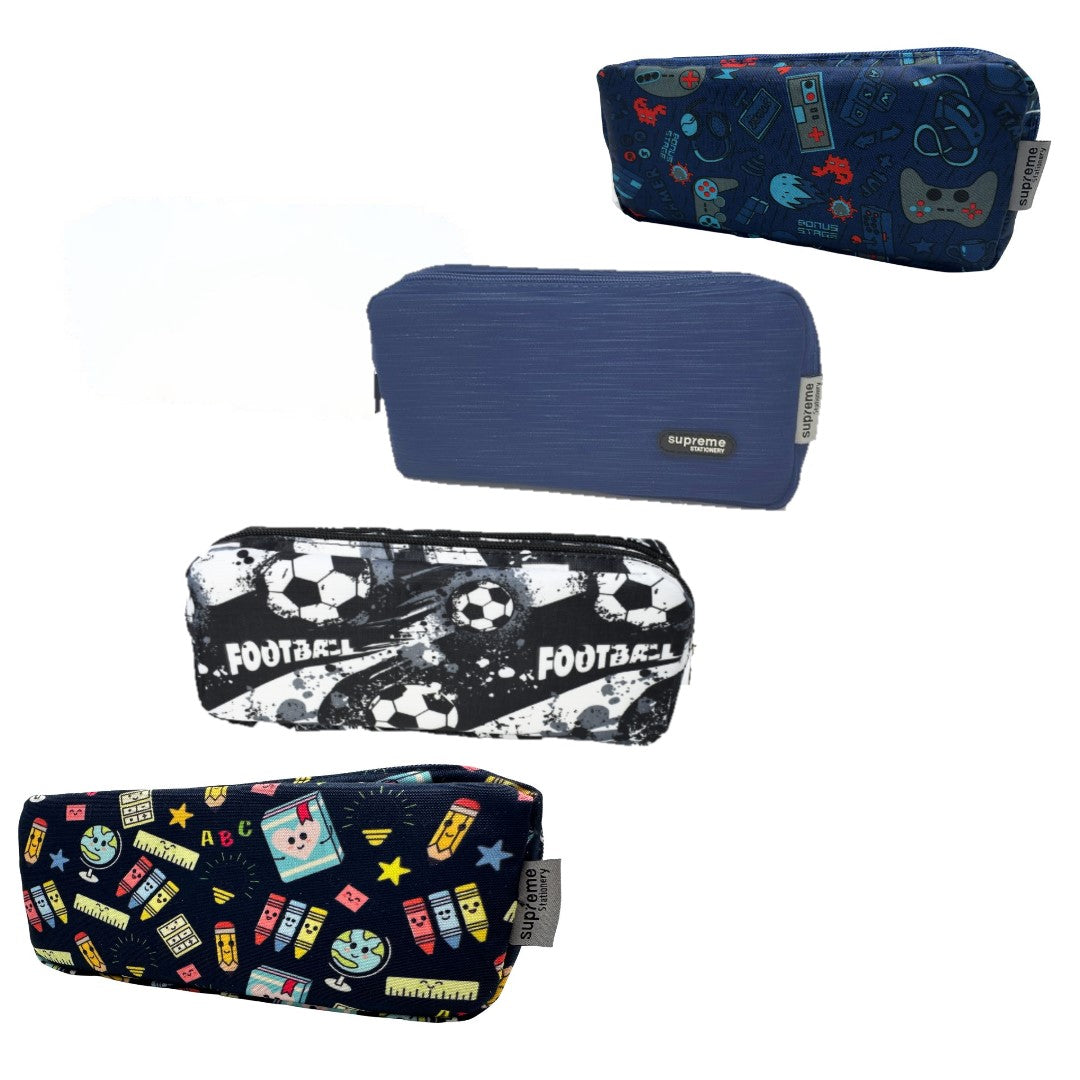 Double Pencil Case - Assorted (Dark)