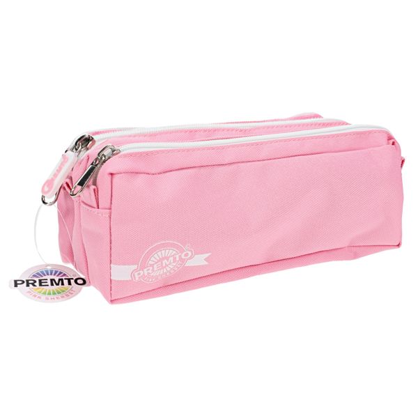 Premto Pastel 3 Pocket Pencil Case - 5 Asst