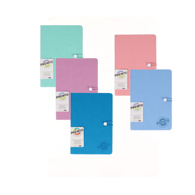 Premto A5 192pg Hardcover Pu Notebook W/Elastic