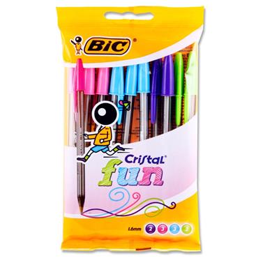 Cristal Ballpoint Pens - Bic Packet.10 - Fun