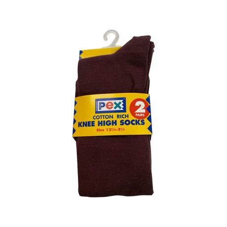 Knee Socks Brown  (Girls) Twin Pack