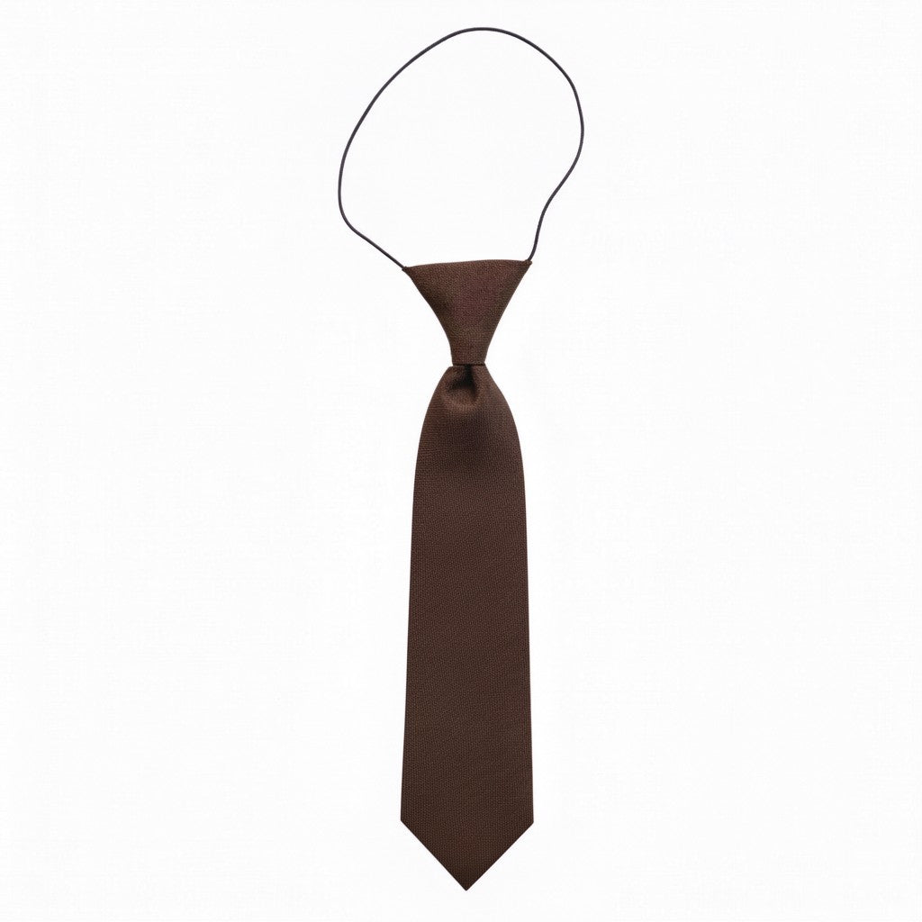 Brown School Tie (Elastic)