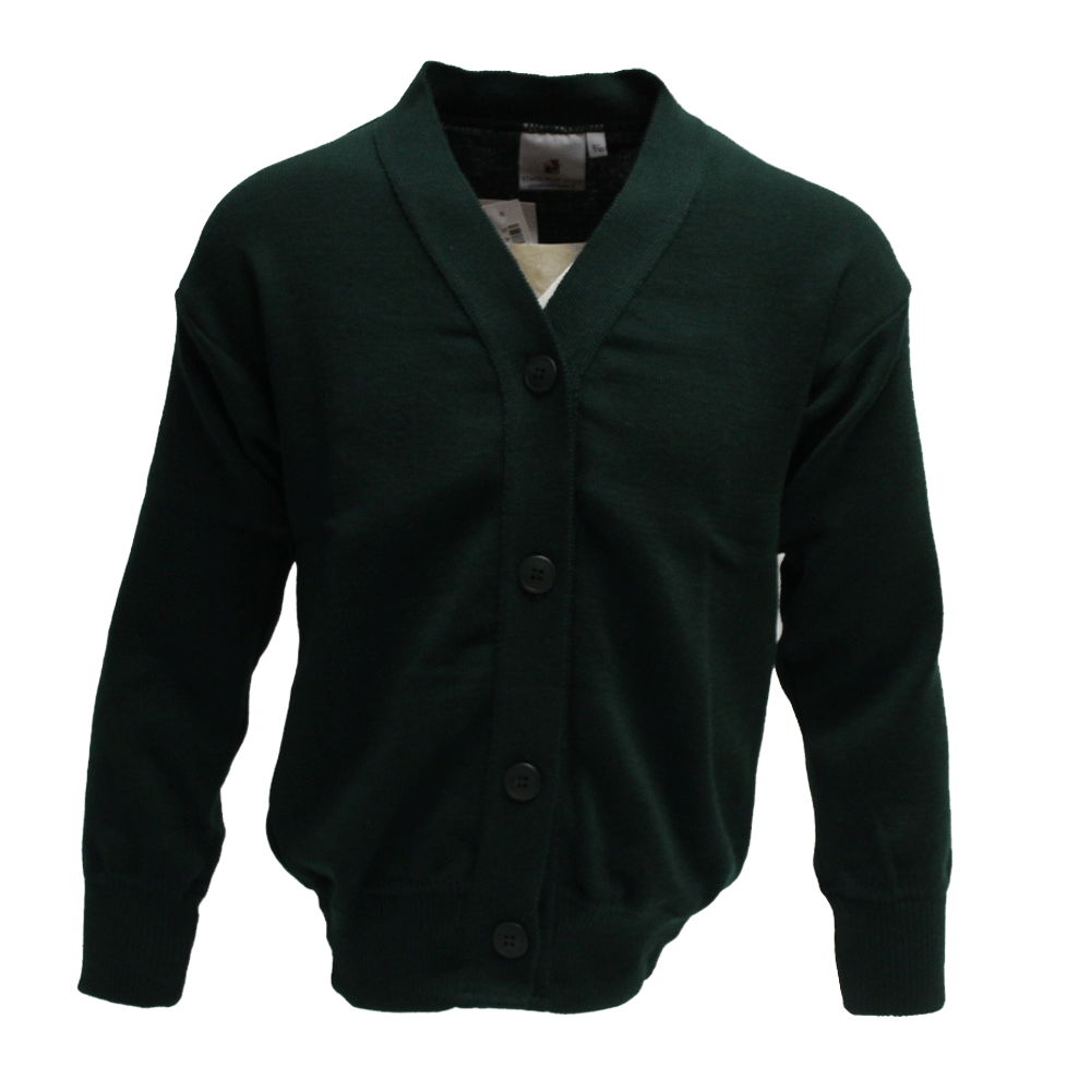 Bottle Green Cardigan (100% Acrylic)