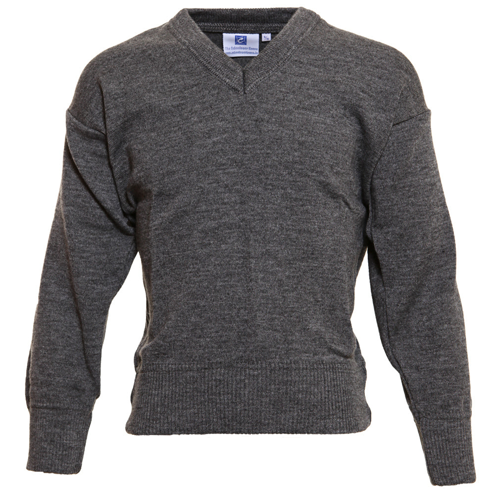 Grey V-Neck Jumper (50/50)