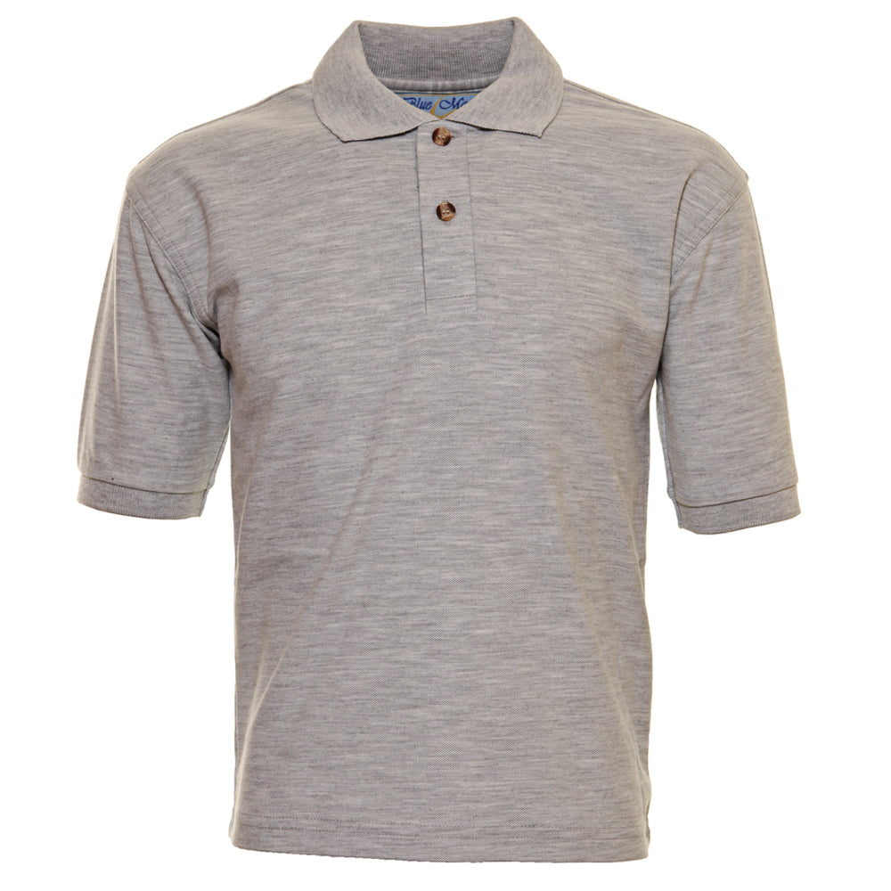 Grey Short Sleeve Polo Shirt