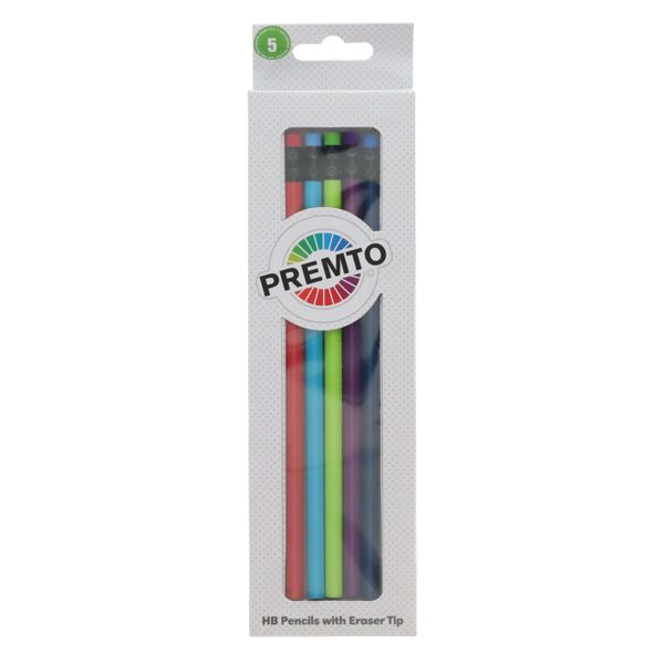 Premto Pkt.5 Hb Pencils With Eraser Tip