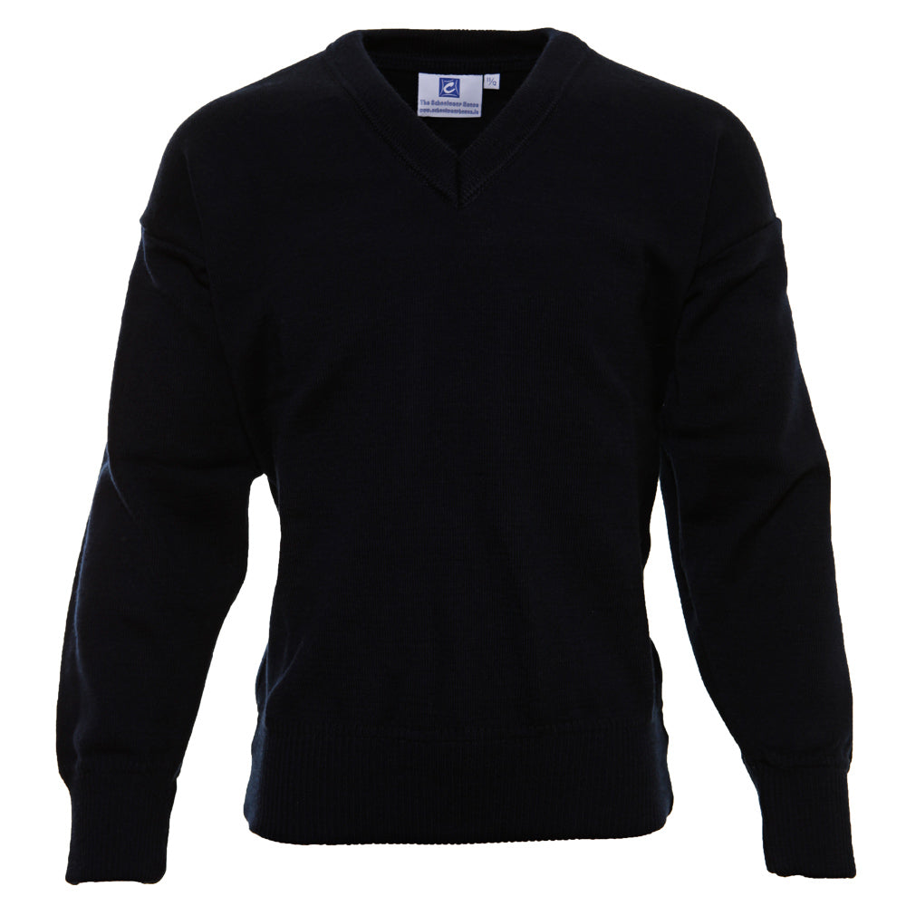 Navy V-Neck Jumper (50/50)