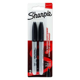 Sharpie Pkt2 Fine Tip Permanent Markers - Black