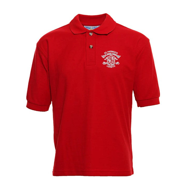 St. Patrick's NS Bray Polo Shirt - Red (Crested)