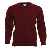 Wine V-Neck Jumper (50/50)