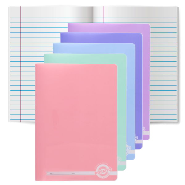 Premto Pastel A4 120pg Durable Cover Manuscript Book - Asst.