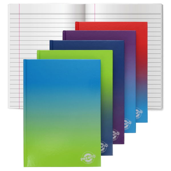 Premto Fusion A4 160pg Hardback Notebook 5 Asst