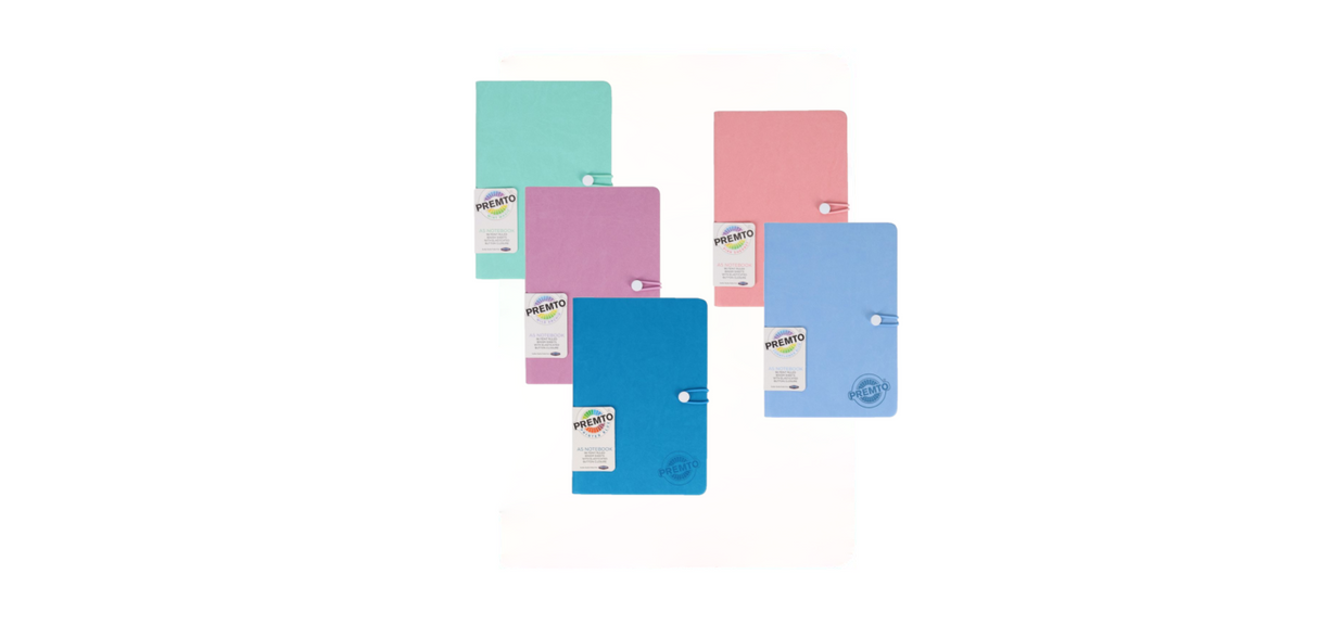 Premto A5 192pg Hardcover Pu Notebook W/Elastic